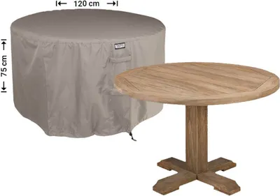 Produktbild von Raffles Covers Abdeckplane für runden Tisch Ø 120 cm | Atmungsaktiv | Wasserdicht | UV-beständig | Doppelnähte | Elastischer Kordelzug