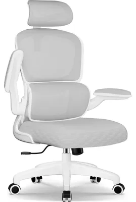 Produktbild von Ergonomischer Bürostuhl mit verstellbarer Kopfstütze, Armlehnen und Lendenwirbelstütze, bis 150 kg belastbar