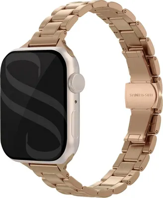 Image de Bracelet Selencia Slim Steel pour Apple Watch | 38/40/41/42 mm - Or rose