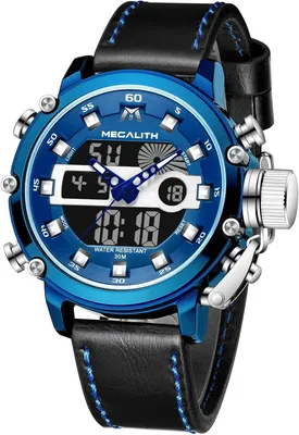 Produktbild von Herrenuhr 45mm Militär Digitaluhr Sportlich, Wasserdichte LED Armbanduhr für Männer, Großes Zifferblatt mit Stoppuhr, Wecker,Kalender,Ideal für Herren