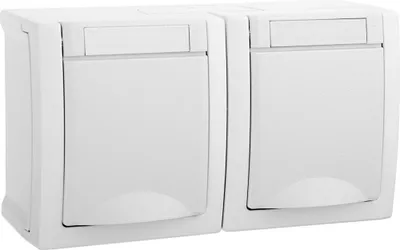 Image de Prise 2 voies horizontale. FR-AP blanc - Prise 90591188-DE