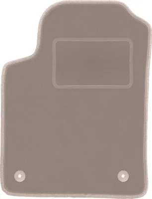 Produktbild von Fahrerfußmatte Velours beige passend für Lancia Delta III (2008-2014, Schrägheck) – mit Befestigungen – passgenau