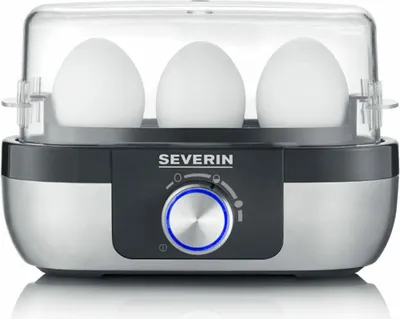 Image de Severin EK 3163 3 œufs Noir, Acier inoxydable, Transparent