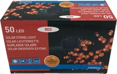 Produktbild von Rote solarbetriebene LED Lichterkette