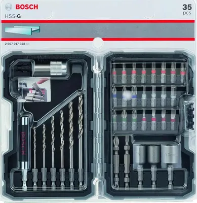 Produktbild von Bosch 2 607 017 328, 35 Stück(e), Phillips, Pozidriv, Schlitz, Torx, 2,5/3,0/3,5/4,0/5,0/6,0 mm 8/10/13 mm, 160 mm, 106 mm, 46 mm