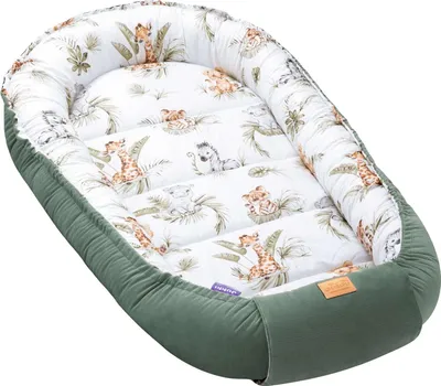 Produktbild von Savanna Fun & Olive Velvet Baby nest Kokon XXL