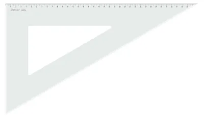 Produktbild von Aristo Dreieck 60 Grad mit Facette Hypotenuse 42.5 cm, Teilung 38.6 cm
