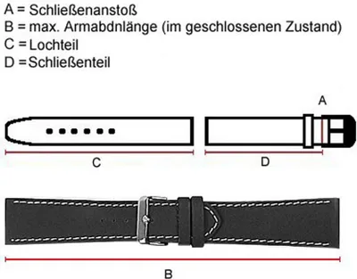 Produktbild von Festina Ersatzband Uhrenarmband Leder Band 18mm für F16118/2 F16118/3, Farbe:weiss