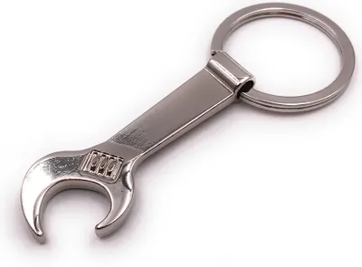 Produktbild von Onwomania Schlüsselanhänger Schraubenschlüssel Werkzeug Handwerker silber Anhänger Keychain