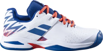 Produktbild von Babolat Propulse All Court Junior Tennis Tennisschuhe Sportschuhe weiß/blau 32F23478-1005, Schuhgröße:33.5 EU