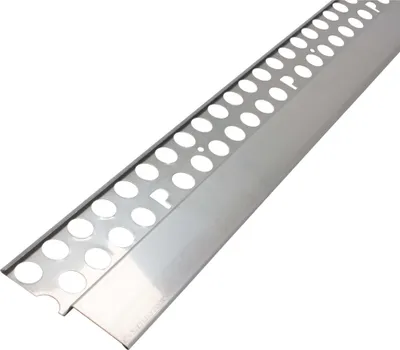 Produktbild von PROTEKTOR Noppenbahn Abschlussprofil Außenputz 250cm Silber Sockelprofil, Abdeckprofil für Noppenfolie, Grundmauerschutz
