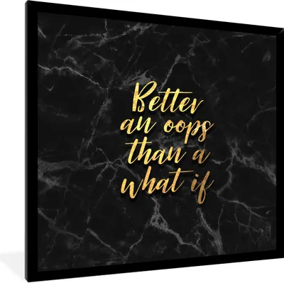 Produktbild von MuchoWow® Gerahmtes Poster Zitate - Motivation - Gold - Marmor 40x40 cm - Poster mit Schwarzem Bilderrahmen Wandposter Rahmen Foto Bilder - Mit Rahmen - Wanddekoration Schlafzimmer