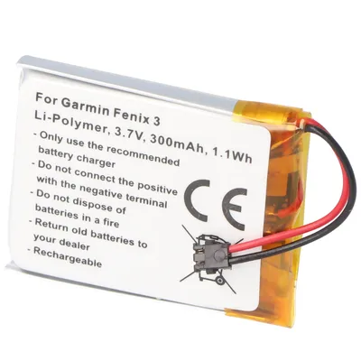 Obrázok produktu pre Batéria vhodná pre Garmin Fenix 3, 361-00034-02 Li-Polymer 3,7 V 300 mAh 1,1 Wh
