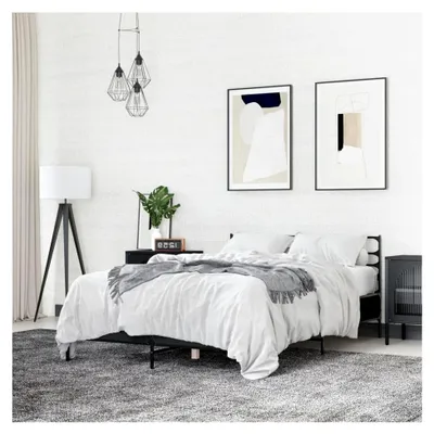 Produktbild von Bettgestell schwarz 135x190 cm ohne Matratze
