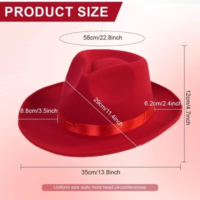 Schwarzer Breiter Rand Filz Fedora Hut mit Satinband