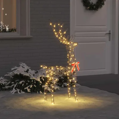 Obrázok produktu pre vidaXL 3D sob s 140 LED diódami, teplá biela, 70 x 41 x 128 cm, ratan