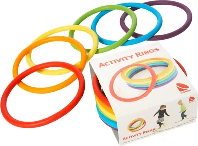 Productafbeelding van Activity Rings /24 kunstrubberen ringen - Set van 6 - 16,4 cm Ø