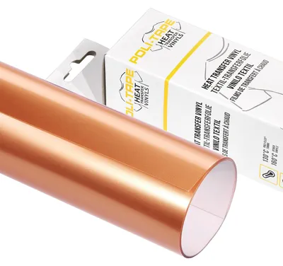 Produktbild von Poli-Tape Turbo, Hitzebeständige Vinylrolle, Geflocktes Wärmeübertragungsvinyl, Roségold, Einfarbig, 60 °C, 500 mm