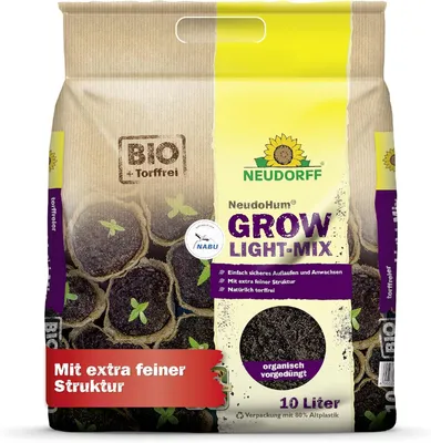 Produktbild von Neudorff NeudoHum Grow Light-Mix 10 Liter Torffreie Erde Anzuchterde