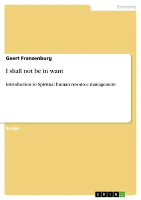 Produktbild von I shall not be in want