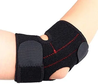 Produktbild von Ellenbogenbandage, atmungsaktiv – Ellenbogenstütze – Sportbandage – Verstellbar – Gelenkstütze – Bequem und elastisch