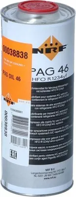 Obrázok produktu pre Kompresorový olej 1 000 ml PAG 46 YF NRF Thermo-Expertise vhodný pre rôzne vozidlá