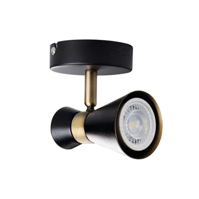 Produktbild von Kanlux MILENO Wandleuchte GU10, Metall, Schwarz/Gold, dimmbar, IP20 35W