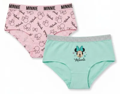 Produktbild von Disney Minnie Maus 2er Pack Slips Kinder Mädchen Unterwäsche Gr. 92-128 - Bunt, 92/98