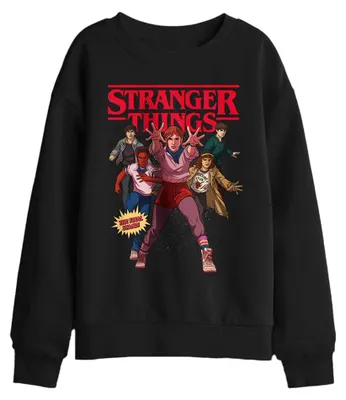 Zdjęcie produktu dla Bluza dziecięca z nadrukiem "Stranger Things: Ostatnia walka" dla chłopców, czarna, rozmiar 7-8 lat