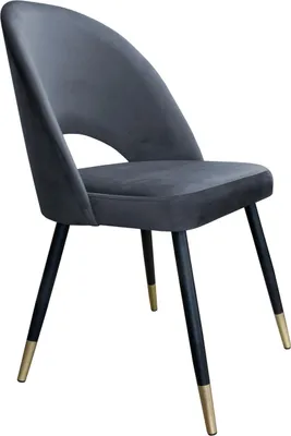 Obrázek produktu pro Židle ISKAR BL VELVET GOLD tmavě šedá