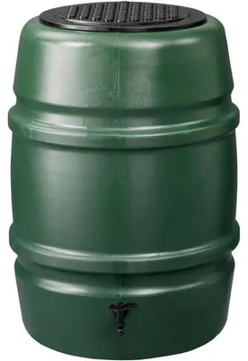 Productafbeelding van Harcostar Regenton 168 liter groen met kraan en kinderveilig deksel