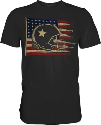 Produktbild von American Football Helm Patriot USA Amerika T-Shirt – Black / 3XL