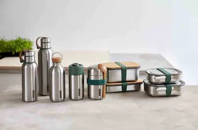 Produktbild von black+blum TC-SS015, 340 ml, Wandern, Grau, Nylon, Polyoxymethylen (POM), Polypropylen (PP), Silikon, Edelstahl, Slate, Erwachsener