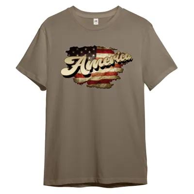 Produktbild von PAULGOS Herren T-Shirt "Vintage Amerika Flagge"
