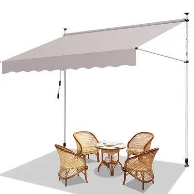 Immagine prodotto di Tenda da sole Jopassy Tenda da sole senza forature Tenda da sole per balcone regolabile in altezza Tenda da sole per balcone 250 cm Beige