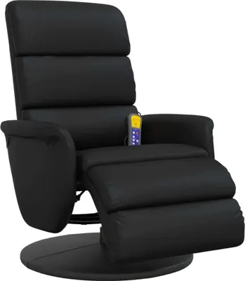 Produktbild von vidaXL Massagesessel mit Fußteil Schwarz Kunstleder