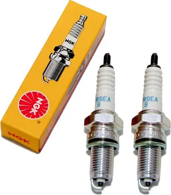 Zdjęcie produktu dla Zestaw świec zapłonowych NGK 2x DPR9EA-9 Świeca zapłonowa z filtrem przeciwzakłóceniowym, gwint długi 19,0 mm, średnica 12,0 mm, sześciokąt 18,0 mm, odstęp między elektrodami 0,90 mm, wartość cieplna 9, 3717 / 5329