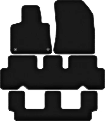Immagine prodotto di Tappetini in velluto per Citroen C4 Grand Spacetourer (2013-2021, 7 posti) neri, set 4 pz, con fissaggi