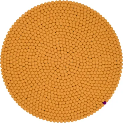 Produktbild von Big One Filzkugelteppich Rund ø 250 cm Gelb