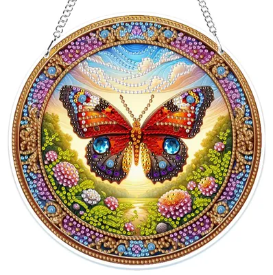5D Diamond Painting Hanger Schmetterling DIY Set