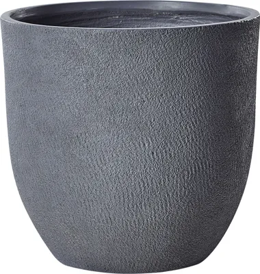Produktbild von BELIANI Blumentopf Hellgrau Magnesium und Glasfaser ⌀ 55 cm für den Innen- und Außenbereich Rund Modernes Design Garten Terrasse Wohnzimmer Deko