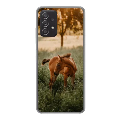Produktbild von MuchoWow® Handyhülle Schutzhülle Hülle für Samsung Galaxy A53 5G Pferd - Gras - Baum Silikon Softcase Handy Hülle - Schutzabdeckung