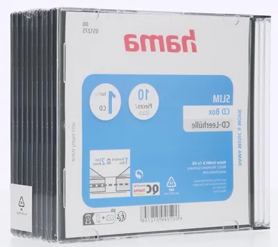 Productafbeelding van Slimline CD-hoes transparant zwart - verpakking van 10 stuks