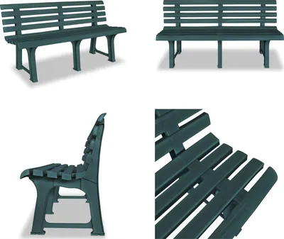 Produktbild von vidaXL Gartenbank 145,5 cm Kunststoff Grün - Gartenbank - Gartenbänke - Terassenbank - Terassenbänke