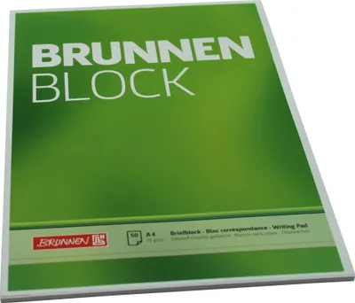 Produktbild von Briefblock DIN A4 Gruen unliniert