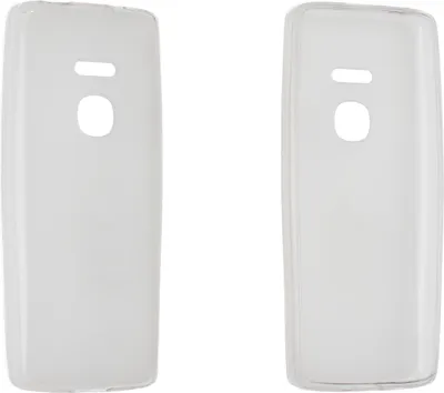 Two transparent phone cases shown side-by-side against a white background.