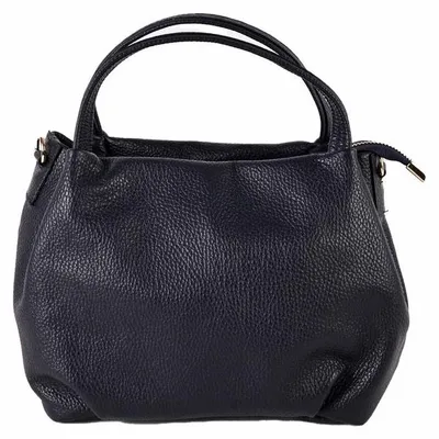 Image de Sac à main en cuir Giuliano, modèle Aanya, pour femmes, fabriqué en Italie, couleur bleu foncé