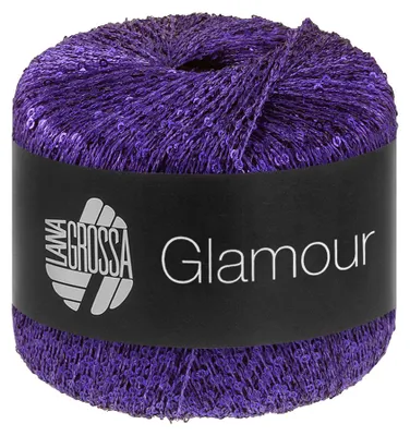 Produktbild von Lana Grossa GLAMOUR 25 g Beilaufgarn mit Pailletten für funkelnde Akzente 115 m Farbe 022 - Blauviolett