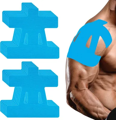 Obrázek produktu pro 15x kineziologická páska na rameno, vodotěsná předřezaná svalová páska prodyšná elastická sportovní nálepka pro podporu ramene