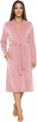 Produktbild von Vivisence dame morgenmantel nachtwäsche klassisch bequem taschen 5022, rosa, xxl